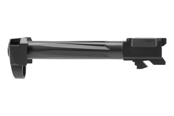 Match-Grade 9mm barrel with micro compensator.